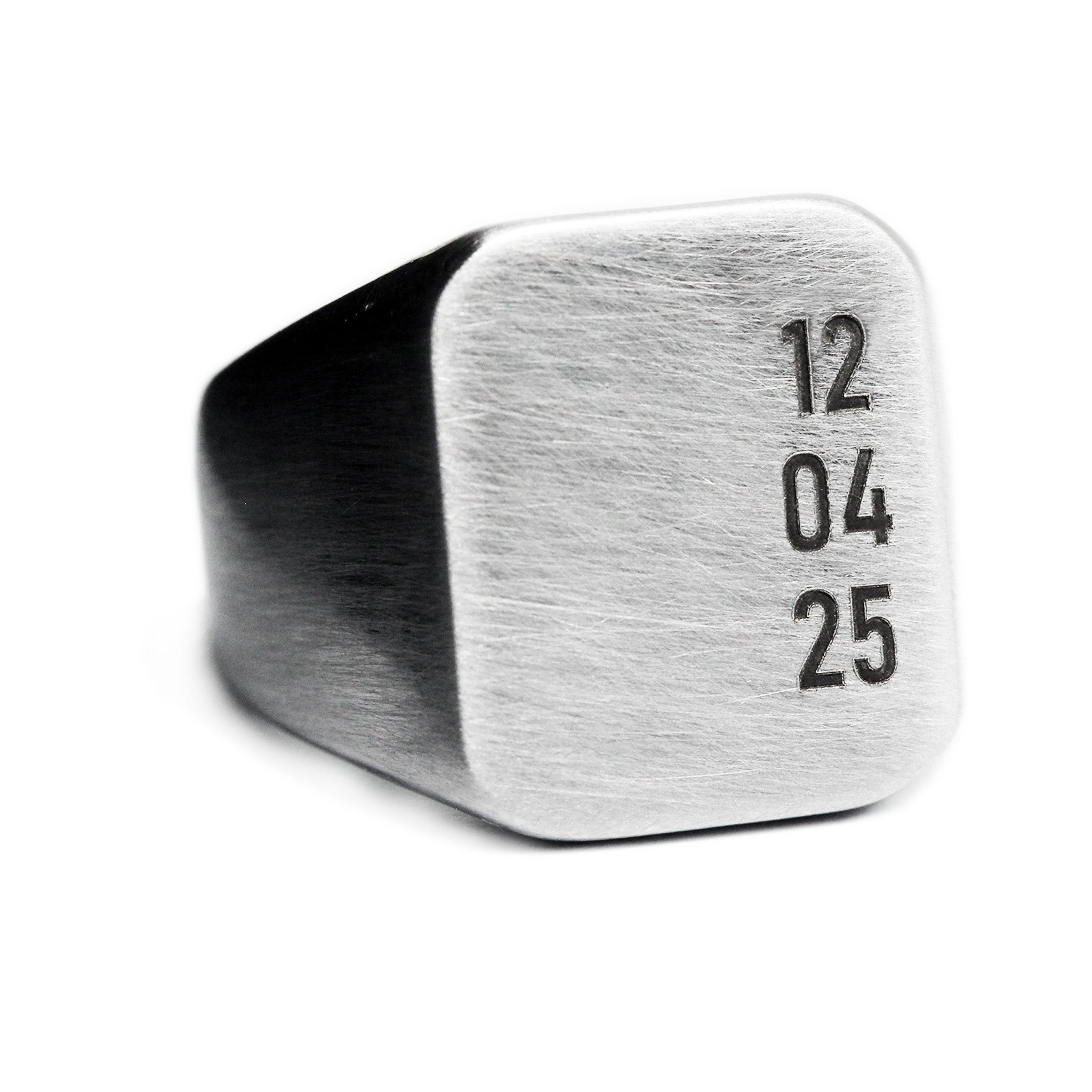 best mens custom engraved ring with anniversary dates