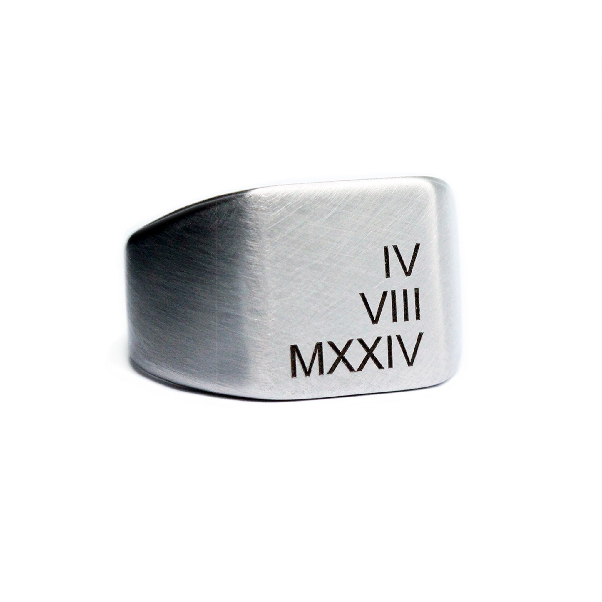 best silver ring for men custom engraved