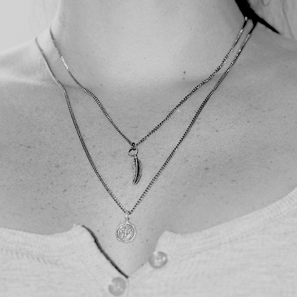 Simple Coin Silver Necklace