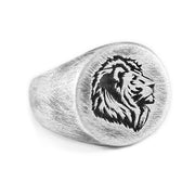 Lion Silver Mens Rings