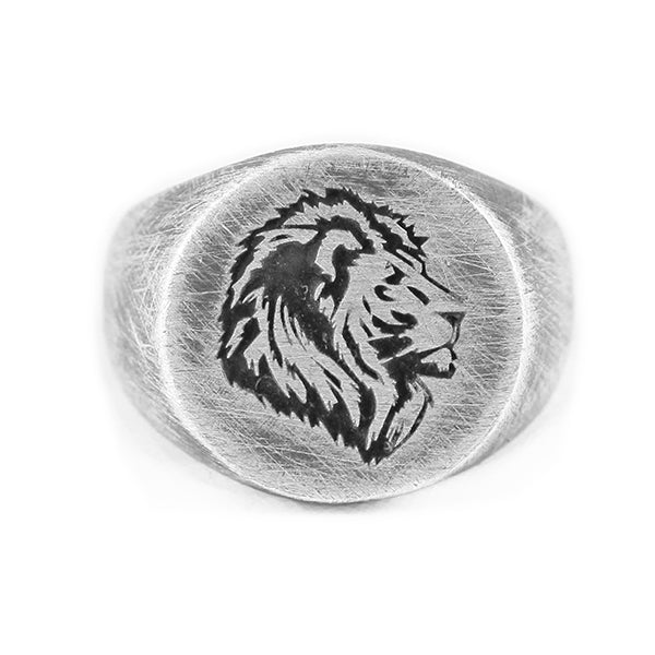 Lion Silver Mens Rings