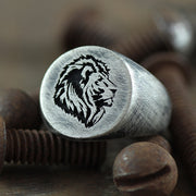 Lion Silver Mens Rings
