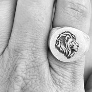 Lion Silver Mens Rings