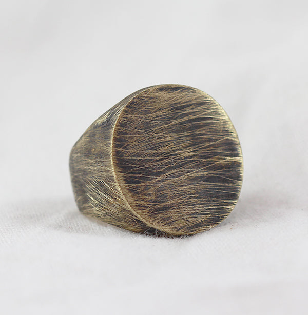 Gold Geometric Circle Ring