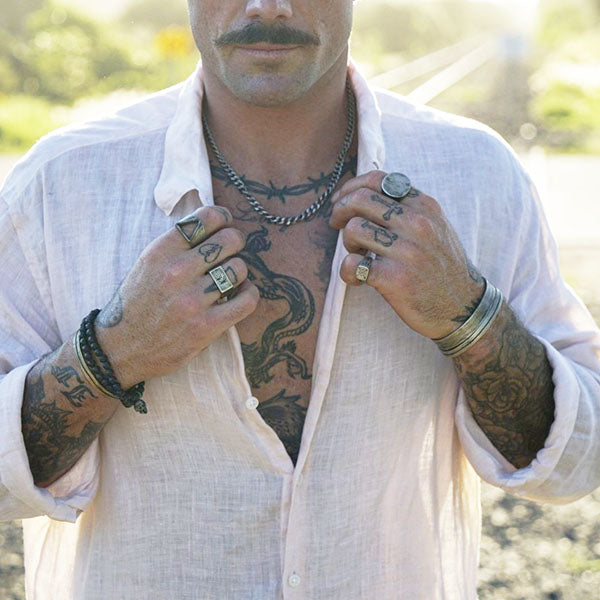 Palm Gold Mens Rings