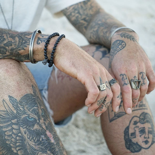 Carpe Diem Sterling Silver Mens Bracelet