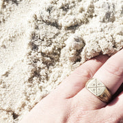 Gold Family Engraved Custom Signet Ring