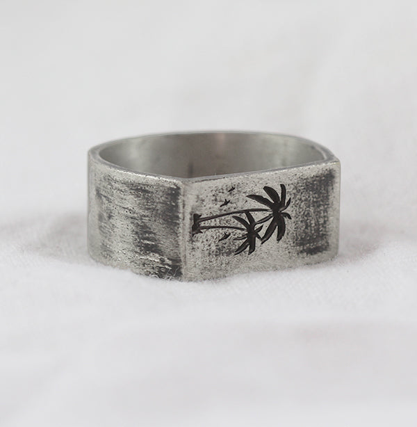 Palm Silver Mens Rings