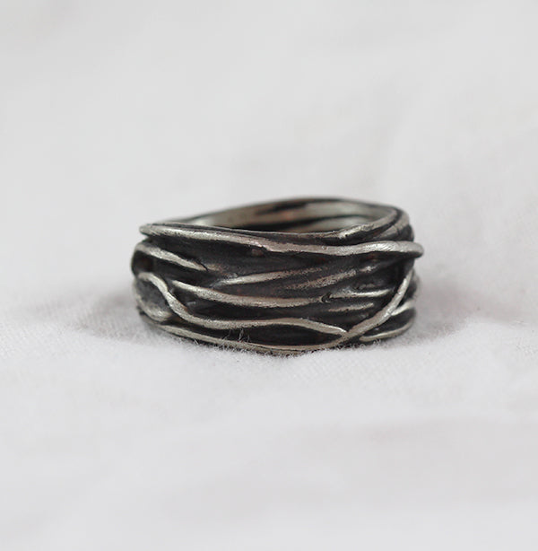 Silver Wire Mens Ring