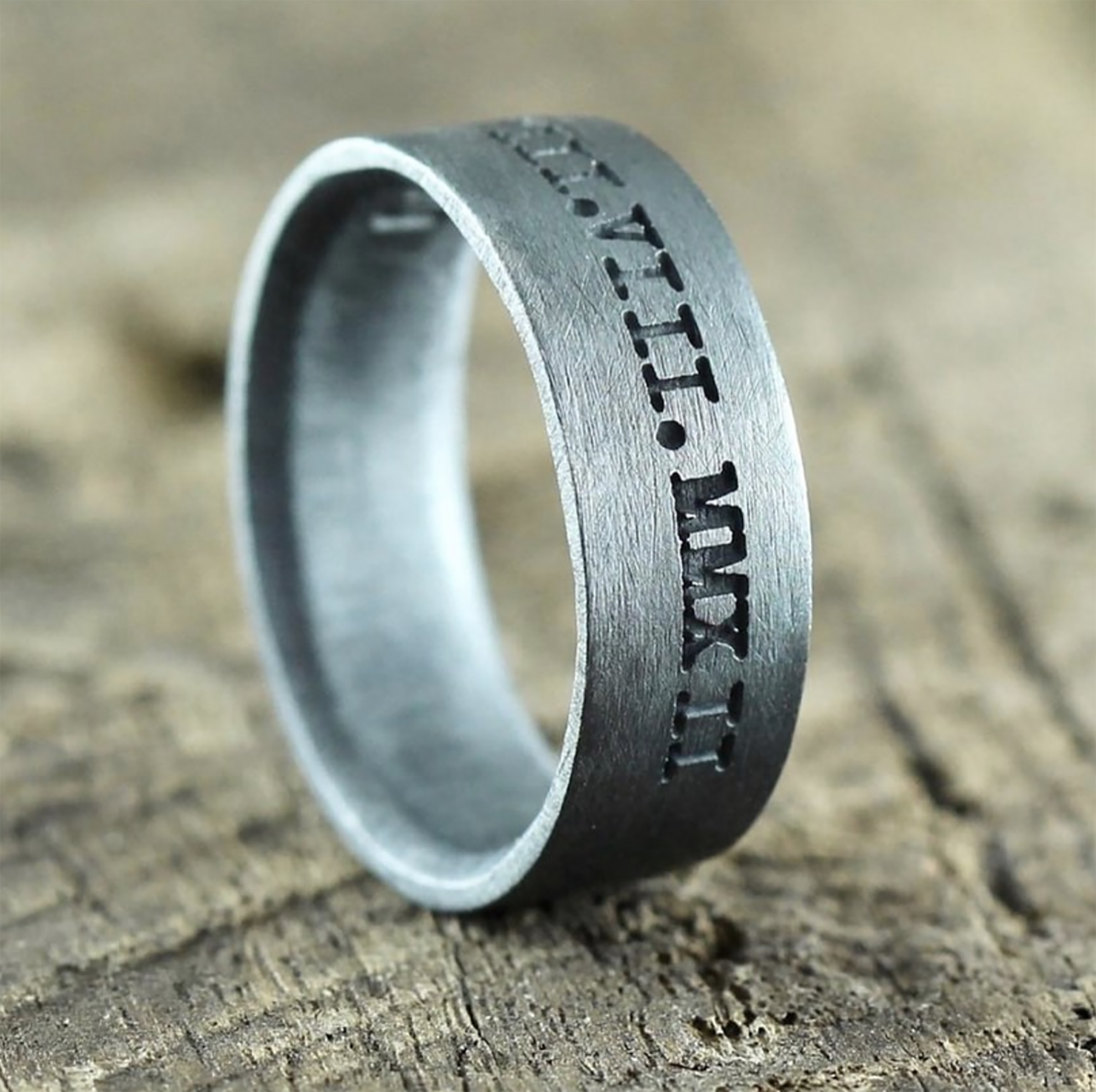 Band Ring | Black Silver