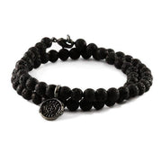 black beaded bracelet