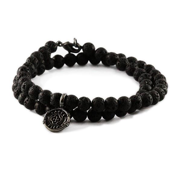 black beaded bracelet