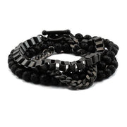 black beaded bracelet