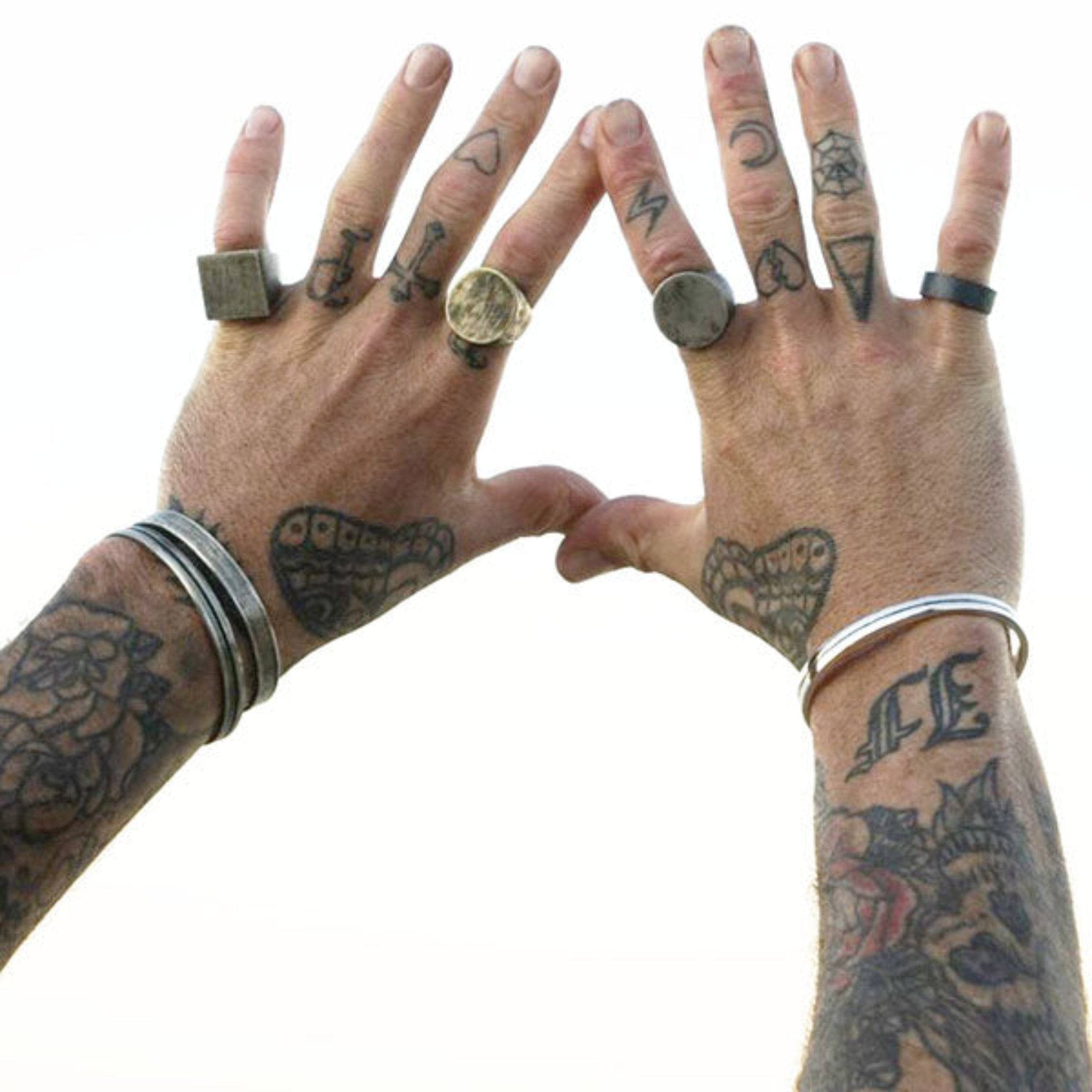 custom men's ring with rustic look
