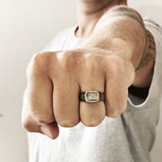 Mens Silver Custom Signet Ring