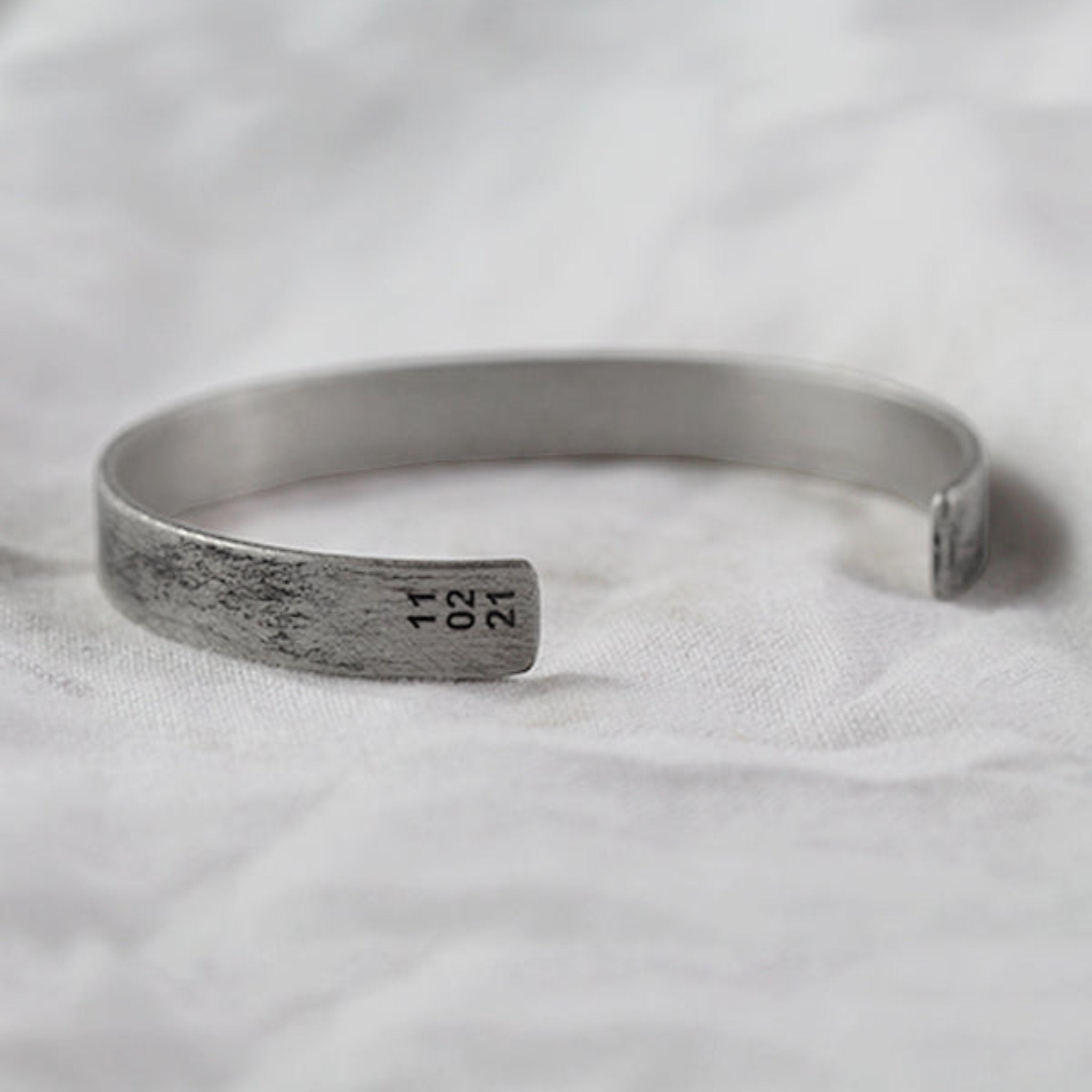 handcrafted Hero Cuff, custom text