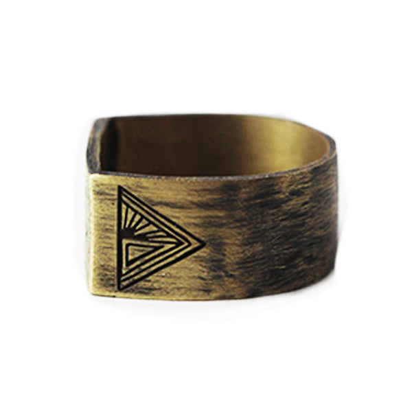 Aztec Gold Mens Rings