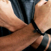 men black bracelet