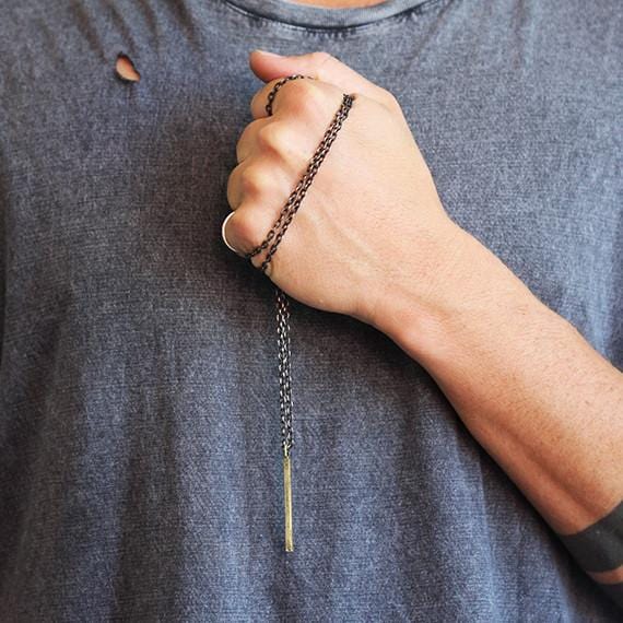 mens antique necklace