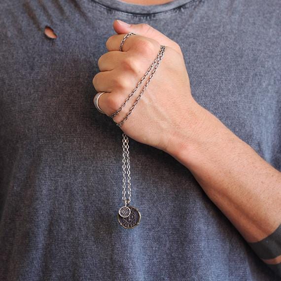 mens silver necklace