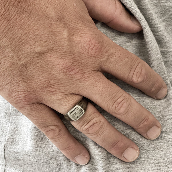 Mens Silver Custom Signet Ring