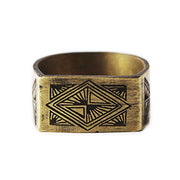 Aztec Gold Mens Rings