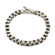 Carpe Diem Rustic Silver Mens Bracelet