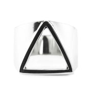 silver triangle ring