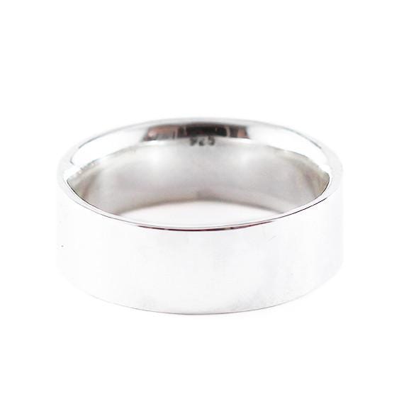 silver wedding band mens