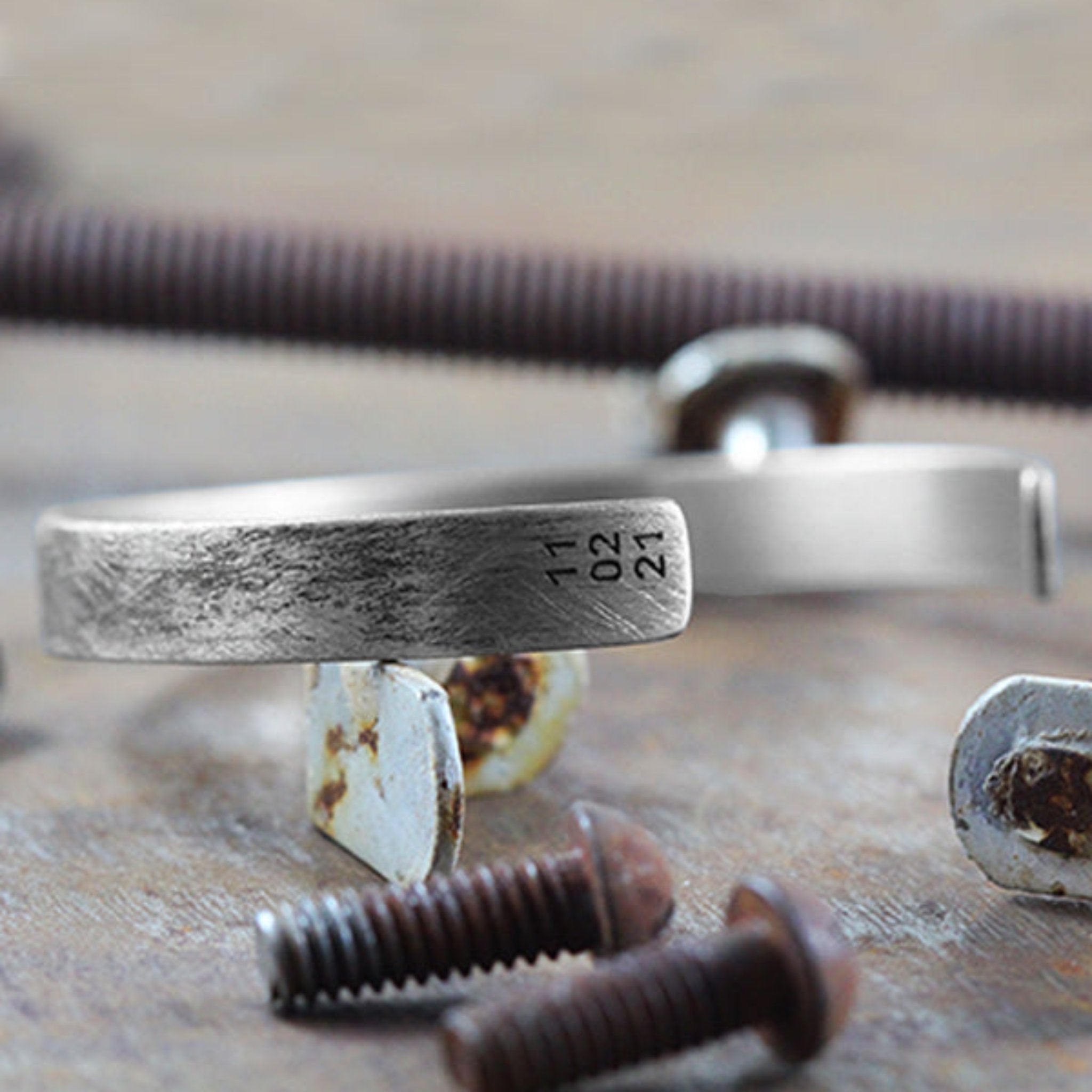 special date engraved cuff